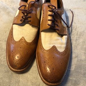 Johnston & Murphy 11.5 Tan/White Wingtips